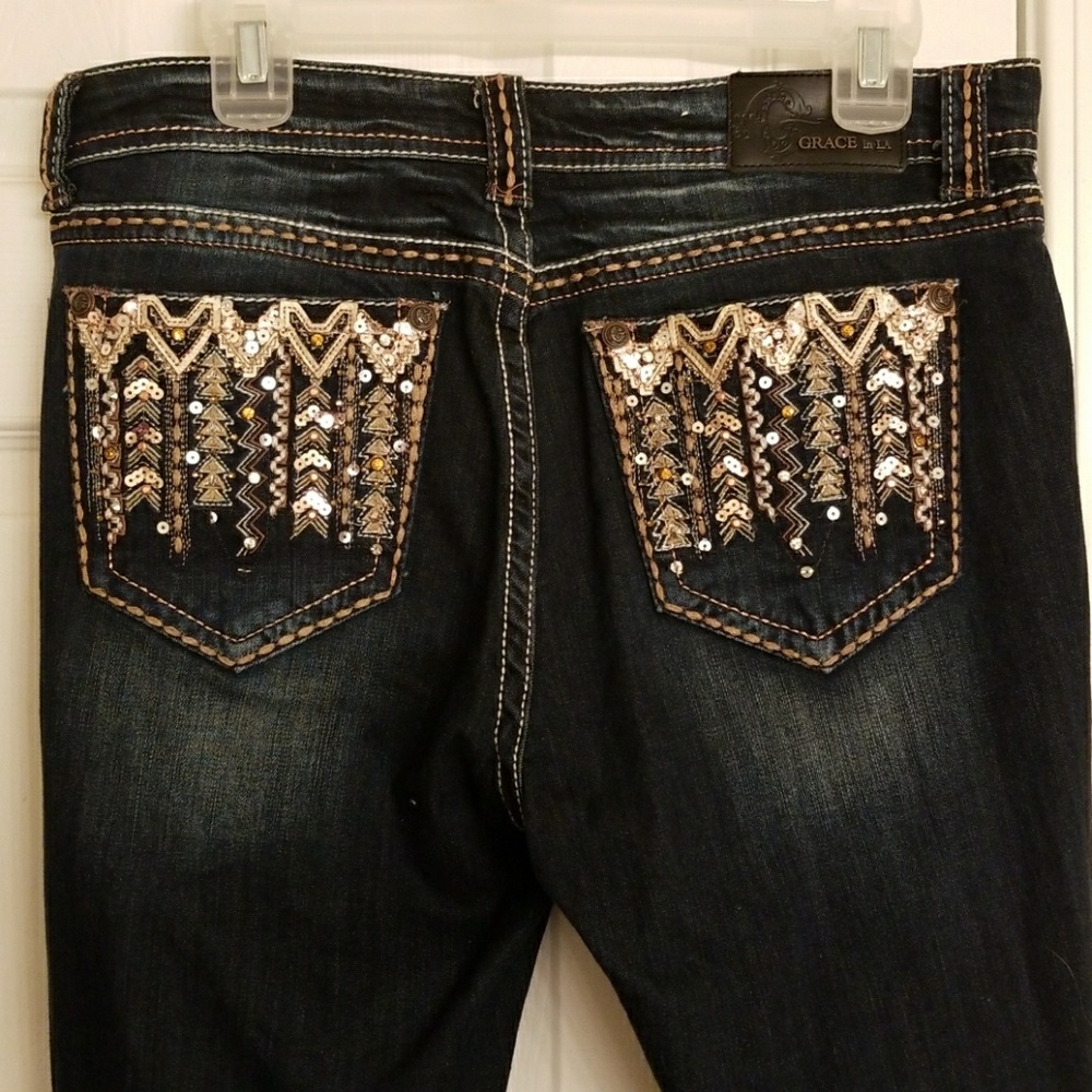 Grace in LA bling bootcut jeans